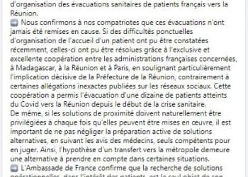 PANDEMIE – Une dizaine de patients français atteints de la Covid-19 évacués vers La Réunion depuis le début de la crise sanitaire