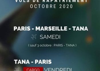 TRANSPORT AERIEN – Air Madagascar réduit ses vols de rapatriement à une fréquence hebdomadaire, et effectue à l&rsquo;aller un vol cargo