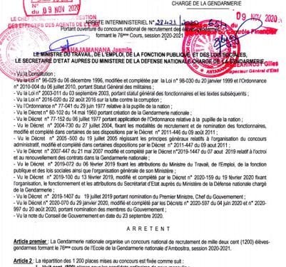 FORMATION – Au moins 120 femmes sur les 1200  élèves-gendarmes à recruter pour 2020-2021