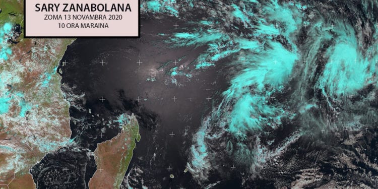 METEOROLOGIE – La première perturbation cyclonique en cours de formation à moins de 4000 km au Nord-Est d’Antsiranana