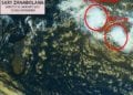 METEO – Deux perturbations cycloniques positionnées à plus de 2000km au large d’Antalaha