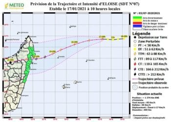 METEO – De fortes pluies amenées par la tempête tropicale Eloïse en perspectives