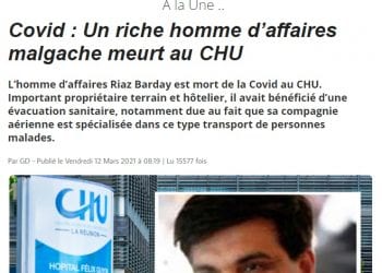 DISPARITION – L’homme d’affaires Riaz Barday décède au Centre hospitalier universitaire (CHU) de La Réunion