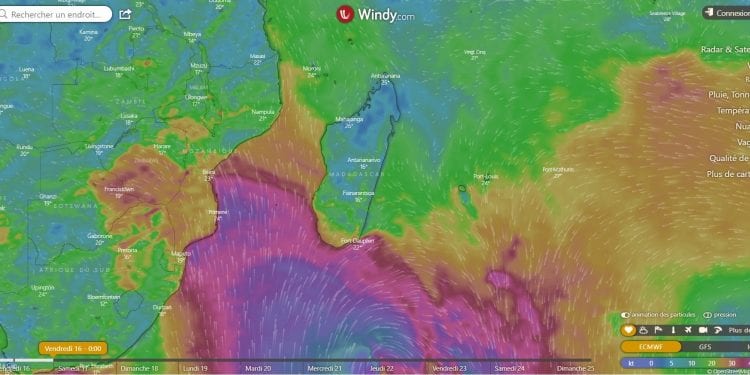 METEOROLOGIE – Des vents forts et des fortes houles prévus sur les littoraux Sud de Madagascar à partir de ce vendredi, les services de la météo appellent à la vigilance