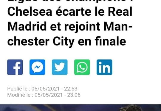 FOOTBALL – Chelsea rejoint Manchester City en finale de l’UEFA Champions League