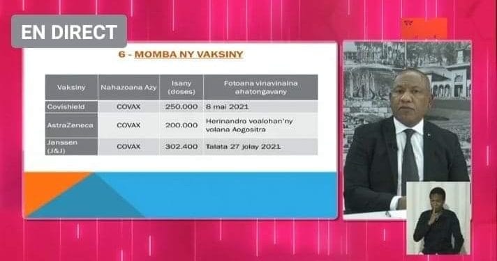 PREVENTION – 302.400 doses de vaccin Janssen devraient arriver à Madagascar ce mardi 27 Juillet