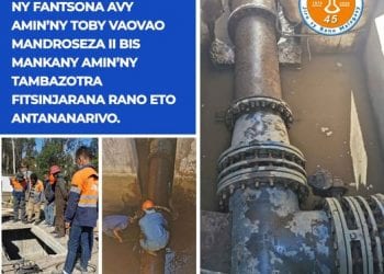 JIRAMA – 10.000 m3 d’eau supplémentaires dans le réseau de distribution d’eau d’Antananarivo depuis ce vendredi.