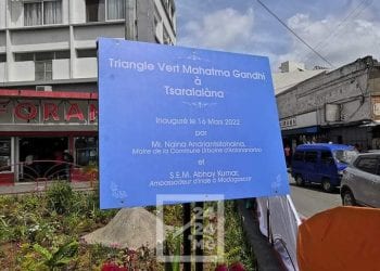 AMENAGEMENT – Inauguration d’un triangle vert baptisé au nom du Mahatma Gandhi à Tsaralalana