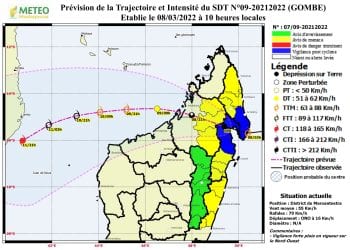 INTEMPERIES – Fortes pluies et montée des eaux à Antalaha, Maroantsetra et Mananara Nord, pour cause de tempête tropicale Gombe