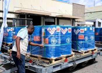 AGRICULTURE – Reprise des opérations antiacridiennes après l’arrivée de 40.000 litres de pesticides en provenance du Maroc ce jeudi, après un mois de perturbations