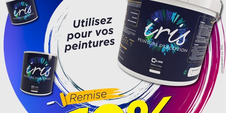 Jusqu&rsquo;au 4 juin 2022, apportez ce visuel dans tous les magasins Bricoland  et gagnez une remise immédiate de 10% sur la gamme Iris, peinture d’exception !