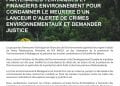 Communiqué conjoint de Partenaires Techniques et Financiers Environnement pour condamner le meurtre d’un lanceur d’alerte de crimes environnementaux et demander justice