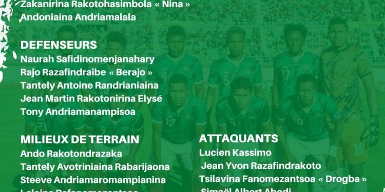 FOOTBALL- La liste des Barea A’ pour le deuxième tour des éliminatoires du Chan 2023 face au Botswana, sans Rinjala Raherinaivo, dévoilée