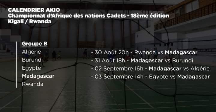 SPORTS – Madagascar jouera l’Egypte et l’Algérie pour leurs deux derniers matchs de groupe au championnat d’Afrique des nations Cadets de handball