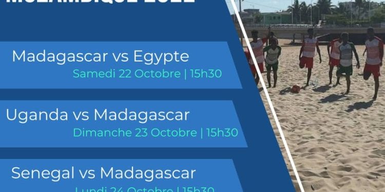 FOOTBALL – Madagascar jouera d&rsquo;entrée l&rsquo;Egypte à la CAN beach soccer Mozambique, ce samedi
