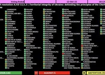 NATIONS UNIES – Madagascar et 142 autres pays condamnent l’annexion illégale de quatre régions ukrainiennes par la Russie