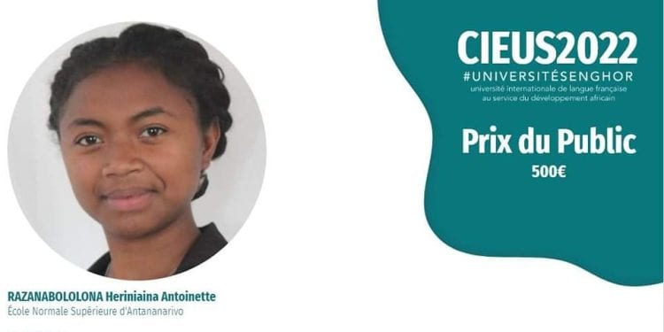 ART ORATOIRE – Heriniaina Antoinette Razanabololona de l’ENS d’Antananarivo remporte le prix du public à la finale du Concours international d’éloquence de l’Université Senghor