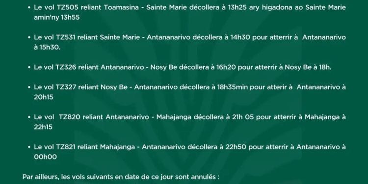 Un avion de Madagascar Airlines frappé par la foudre à La Réunion, les vols domestiques perturbés