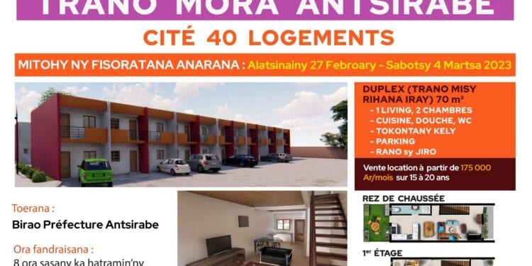 HABITAT – Le délai d’inscription pour les « trano mora » à Vatofotsy Antsirabe prolongé d&rsquo;une semaine