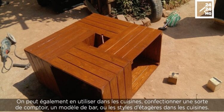 MOBILIER – Les palettes sortent de leur usage logistique pour embellir nos intérieurs