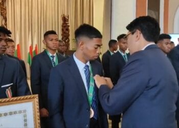 Football – Les Barea locaux, médaillés de bronze du championnat d&rsquo;Afrique des nations, décorés à Iavoloha
