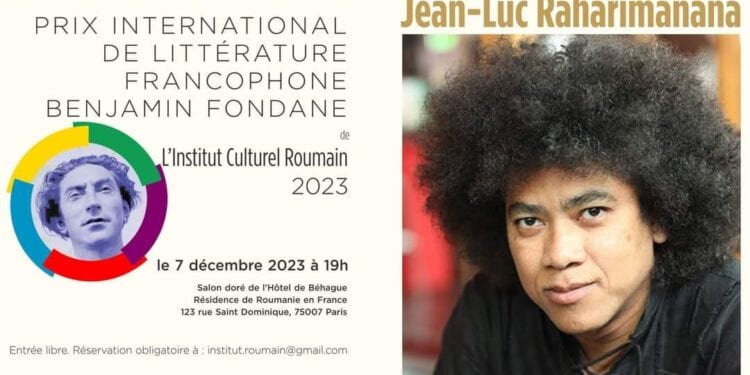LITTÉRATURE – Jean Luc Raharimanana reçoit le prix Benjamin Fondane pour l’ensemble de son œuvre