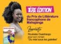 Roukiata Ouedraogo, première lauréate du Prix de littérature francophone de Mahajanga, à Madagascar