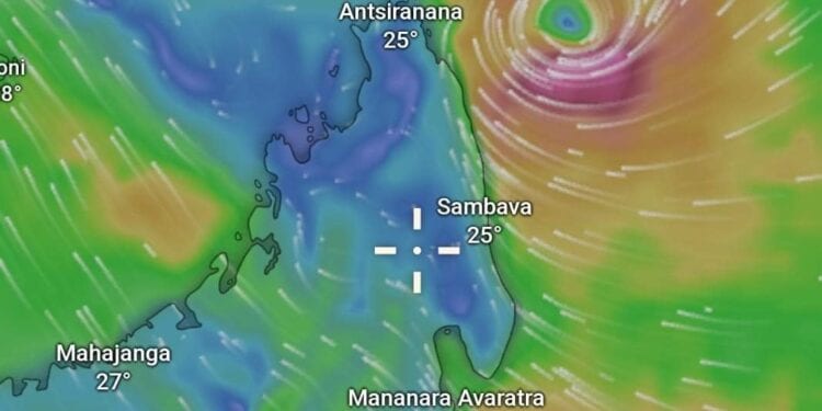 METEOROLOGIE – La neuvième dépression tropicale de la saison à plus de 100km à l’Est de Vohémar