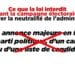 CAMPAGNE ELECTORALE – Les dispositions légales pour garantir la neutralité et l’impartialité de l’administration