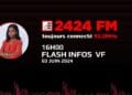 Flash infos de 16h  | 3 Juin 2024