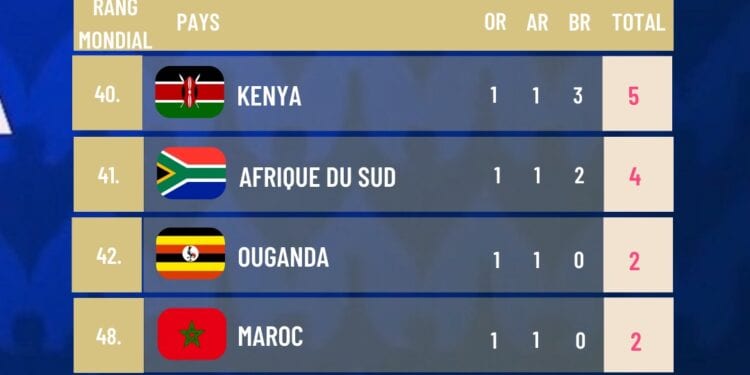 JEUX OLYMPIQUES – 22 médailles dont six en or pour l’Afrique à la fin de la 13ème journée