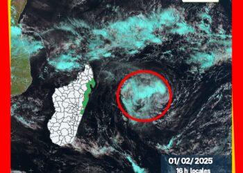 METEO – Alerte verte cyclonique pour le Centre Est de Madagascar avec l&rsquo;atterrissage attendu d&rsquo;une tempête tropicale mardi