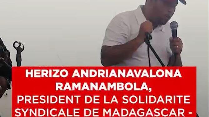 HERIZO ANDRIANAVALONA RAMANAMBOLA, PRESIDENT DE LA SOLIDARITE SYNDICALE DE MADAGASCAR – “Le salaire minimum ne permet plus que d’acheter 63kg de riz”