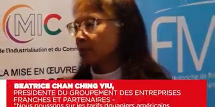 BEATRICE CHAN CHING YIU, PRESIDENTE DU GROUPEMENT DES ENTREPRISES FRANCHES ET PARTENAIRES – “Nous poussons sur les tarifs douaniers américains mais nous poussons aussi pour le renouvellement de l&rsquo;AGOA”