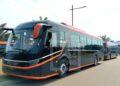 TRANSPORT EN COMMUN – 12 bus électriques et thermiques de la marque Foton réceptionnés à Ivato par le President Rajoelina