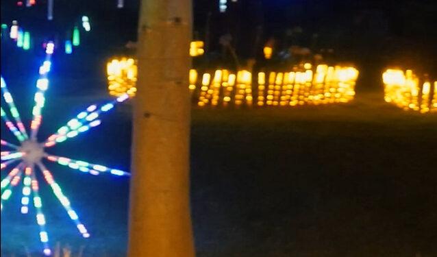 Le jardin d’Ambohijatovo paré de ses plus belles illuminations.